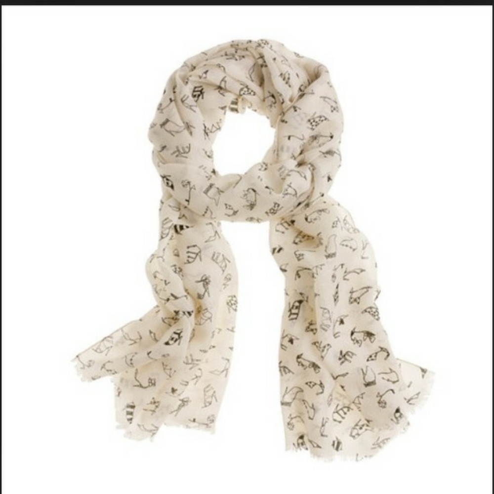 J. Crew shoe print scarf